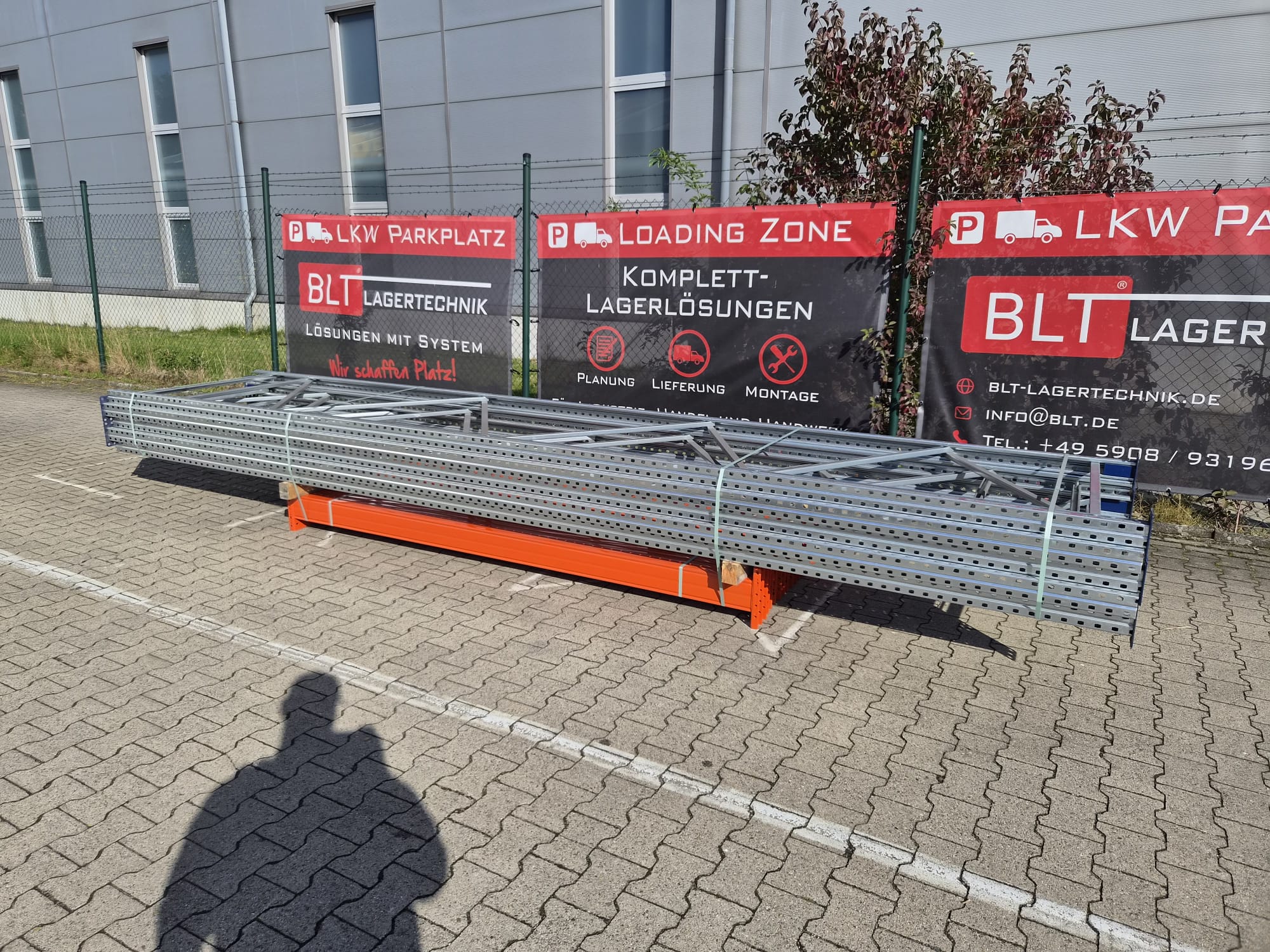 BLT PR55 Palettenregal – ca. 11,20 lfm | Höhe 5,50 m | Boden + 2 | Gebraucht-/Neuware BLT PR55 Palettenregal – ca. 11,20 lfm | Höhe 5,50 m | Boden + 2 | Gebraucht-/Neuware